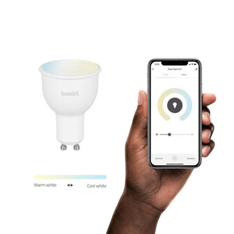 Smart spot voor binnenverlichting met wifi bediening en tunable wit licht gu10 fitting