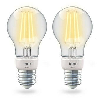 Filament lamp voor slimme verlichting met Zigbee traploos dimbaar E27 fitting warm wit licht 2700K kunststof 2 pack