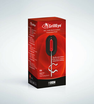 Extra sonde voor Grill Eye Pro slimme BBQ thermometer van RVS bestand tegen temperaturen tot 380 graden met clip voor omgevingstemperatuurmonitoring