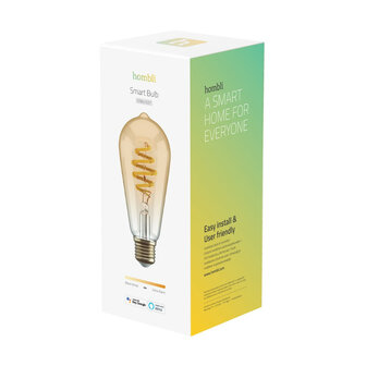 Slimme filament lamp voor binnenverlichting met wifi bediening en amberkleurig glas