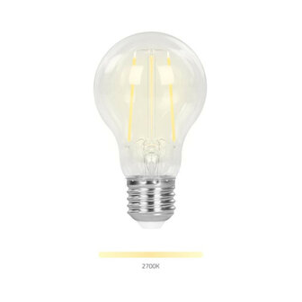 Smart lamp voor binnenverlichting met grote fitting E27 en helder filament licht