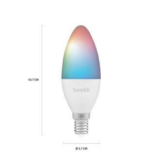 Smart lamp voor binnenverlichting met wifi bediening kleurinstelling kleine fitting E14 compatibel met Google Home en Amazon Alexa