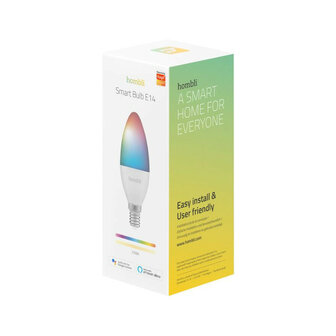 Smart lamp voor binnenverlichting met wifi bediening kleurinstelling kleine fitting E14 compatibel met Google Home en Amazon Alexa