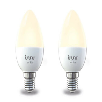 Slimme E14 lamp voor kleine lampen met warm wit licht dimbaar en Zigbee 3 0 communicatie per 2 stuks