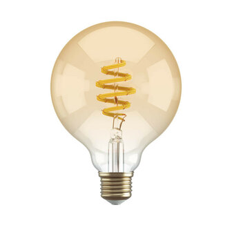 Smart lamp voor verlichting met wifi systeem en amberkleurige filament globe