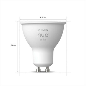Philips Hue White GU10 Spot 3-Pack voor slimme verlichting met warm wit licht en Bluetooth Zigbee ondersteuning