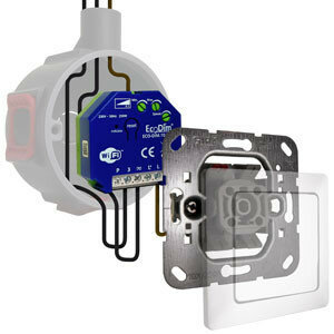 Led dimmer inbouw voor 2 circuits met 0 tot 100 watt vermogen per circuit