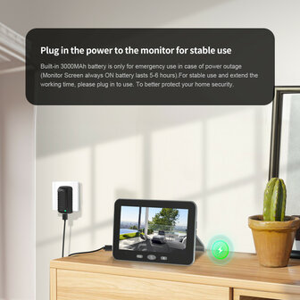 Video intercom voor deur met Wifi en bewegingsdetectie