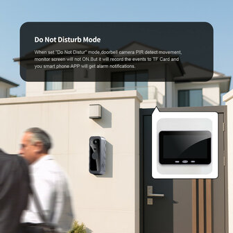 Video intercom voor deur met Wifi en bewegingsdetectie