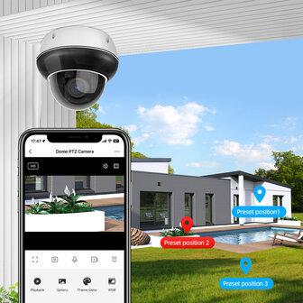 Dome buitencamera voor beveiliging met 5x optische zoom en Wifi