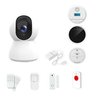 Alarmsysteem voor huisbeveiliging met Camera, PIR bewegingssensor en afstandsbediening