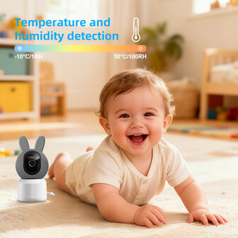 Babyfoon camera voor bewaking met Wifi en huil detectie