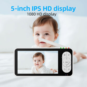Babyfoon camera voor bewaking met Wifi en huil detectie