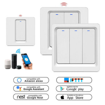 Smart Zigbee Light Switch White 2-buttons