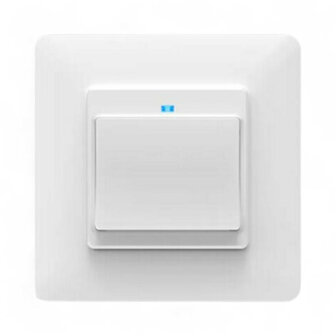 Slimme WiFi 1-voudige inbouw schakelaar voor bestaande schakelaars met controleverlichting en app bediening (wit)