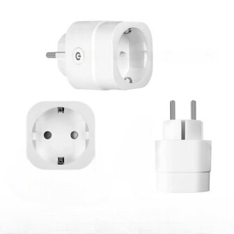 Slimme stekker dimbaar 220-240V 200W WiFi Tuya Smart Life wit