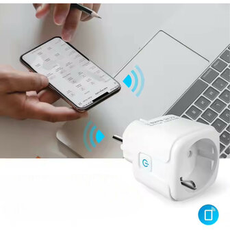 Slimme stekker dimbaar 220-240V 200W WiFi Tuya Smart Life wit