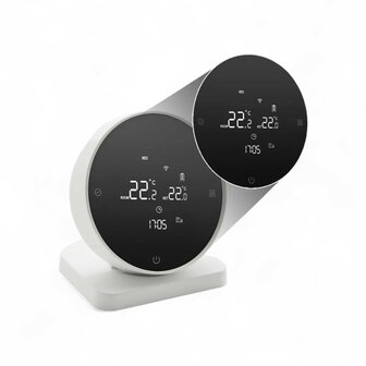 Thermostaat voor CV met WiFi (Tuya), touchscreen en 433MHz ontvanger - Wit