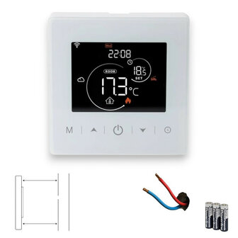 Wifi Surface Mounted Thermostat with Touchscreen for CV Installation (with statistics)