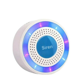 Binnensirene draadloos 85dB met stroboscooplicht, batterijgevoed, wit