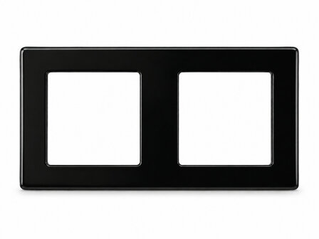 Frame voor schakelmateriaal 2 voudig zwart