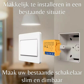 Slimme LED dimmer module voor inbouw, enkelvoudig