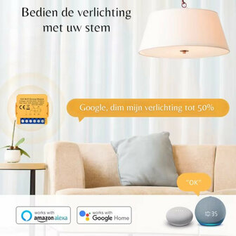 Slimme LED dimmer module voor inbouw, enkelvoudig