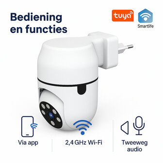 Beveiligingscamera binnen &ndash; Full HD 1080p, nachtzicht 10m, bewegingsdetectie, wit