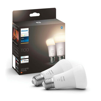 Lamp voor binnenverlichting met E27 fitting warm wit licht dimbaar 2700K met Zigbee en Bluetooth bediening set van 2