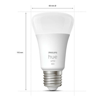 Lamp voor binnenverlichting met E27 fitting warm wit licht dimbaar Zigbee Bluetooth set van twee
