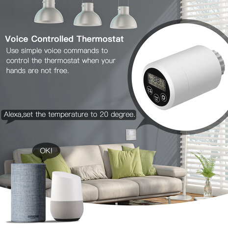 Set Slimme Programmeerbare Radiatorknoppen + Zigbee 3.0 Gateway "Basic 1"