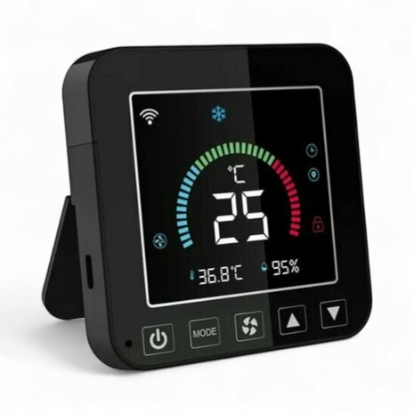 Wifi Draadloze Bediening voor Warmtepomp of Airco installatie (zwart)