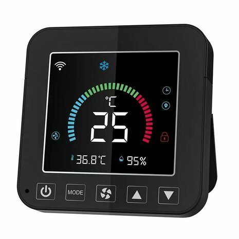 Wifi Draadloze Bediening voor Warmtepomp of Airco installatie (zwart)