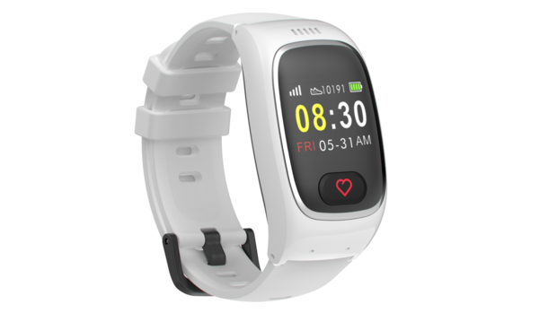 SOS Horloge LCD display met 2-weg communicatie en hartslagmeter (GPS optie)