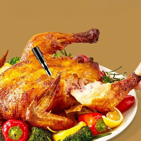 Draadloze BBQ Thermometer Grijs 150 Meter
