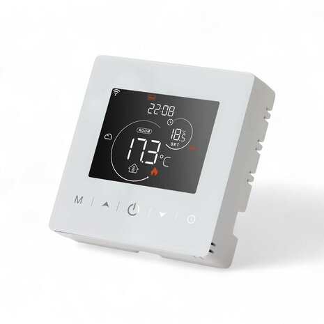 Wifi Opbouw Thermostaat met Touchscreen voor C.V. Installatie (met statistieken)