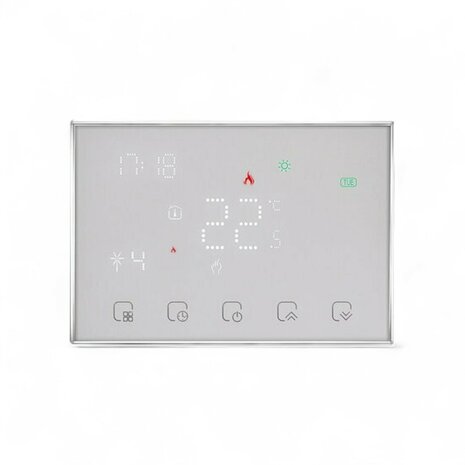 Wifi Draadloze Thermostaat met Touchscreen voor alle type verwarming (wit)