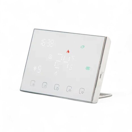 Wifi Draadloze Thermostaat met Touchscreen voor alle type verwarming (wit)