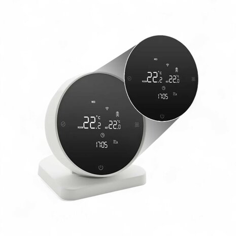 Wifi Draadloze Thermostaat met Touchscreen voor C.V. Installatie (zwart/wit)