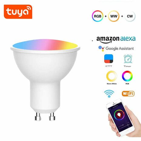 WiFi Slimme spotlight GU10 4,7W RGB + CCT