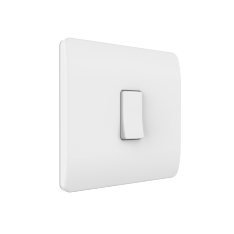 Draadloze Wandschakelaar (Batterij) Wit 1-Voudig Aan/Uit - Losse Knop