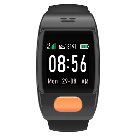 SOS Horloge 2-knops met 2-weg communicatie en hartslagmeter GPS + ladingdock.