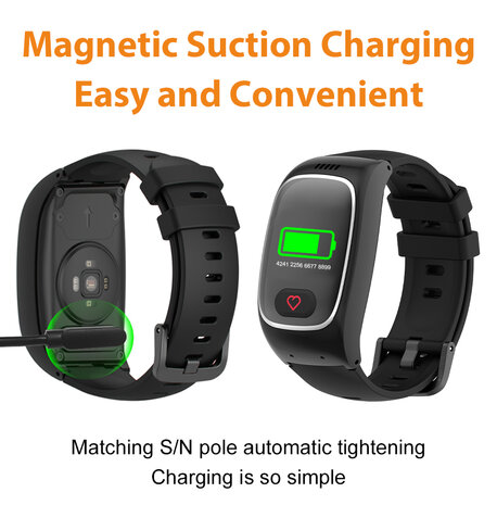 SOS Watch LCD display with 2-way communication and heart rate monitor (GPS option)