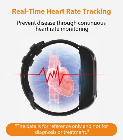 SOS Watch LCD display with 2-way communication and heart rate monitor (GPS option)