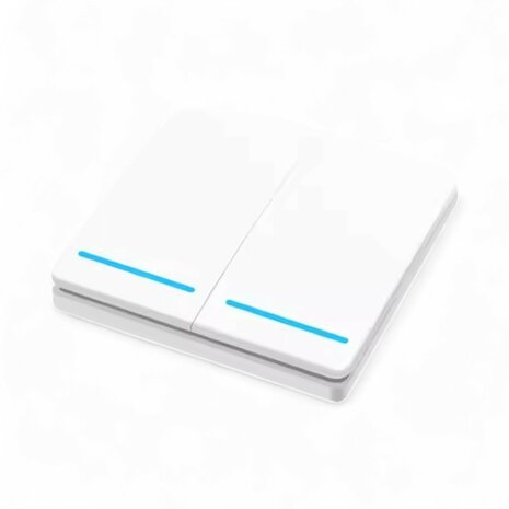 RF 433Mhz Slimme Draadloze Schakelaar Wit (2-knoppen) - LOSSE KNOP