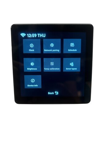 Wifi Inbouw Thermostaat met Full Screen TFT voor C.V. Installatie (zwart)