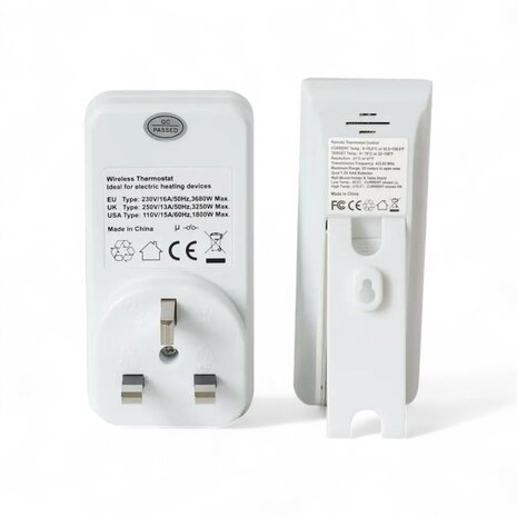 Steckdosenthermostat mit Fernbedienung für Heizung und Klimaanlage