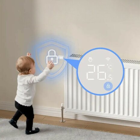 Slimme Programmeerbare Radiatorknop Expert (GEEN Zigbee gateway noodzakelijk)