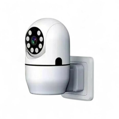 Wifi Beveiligings Camera 2,4Ghz met directe EU 230v netstroom aansluiting