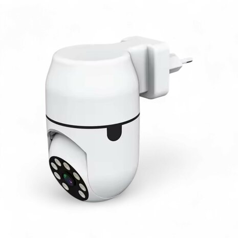 Wifi Beveiligings Camera 2,4Ghz met directe EU 230v netstroom aansluiting